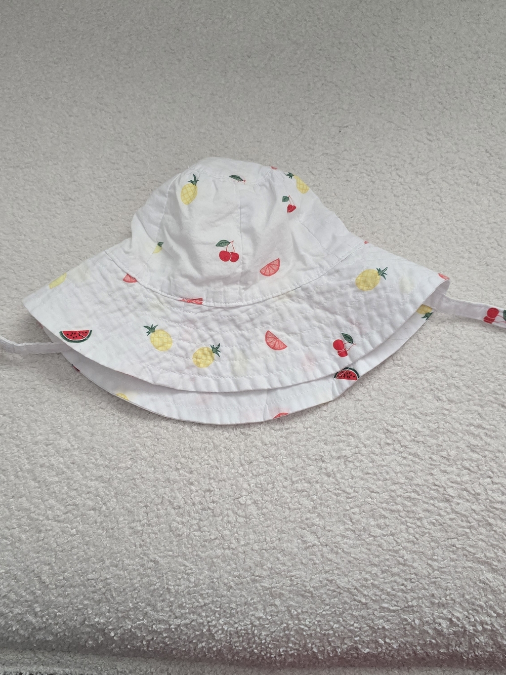 Janie and Jack White Fruit-Print Sun Hat Janie And Jack